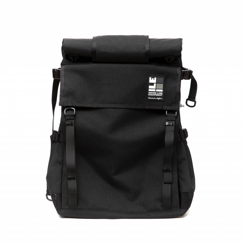 ILE X MASH XL Roll Top Backpack Black