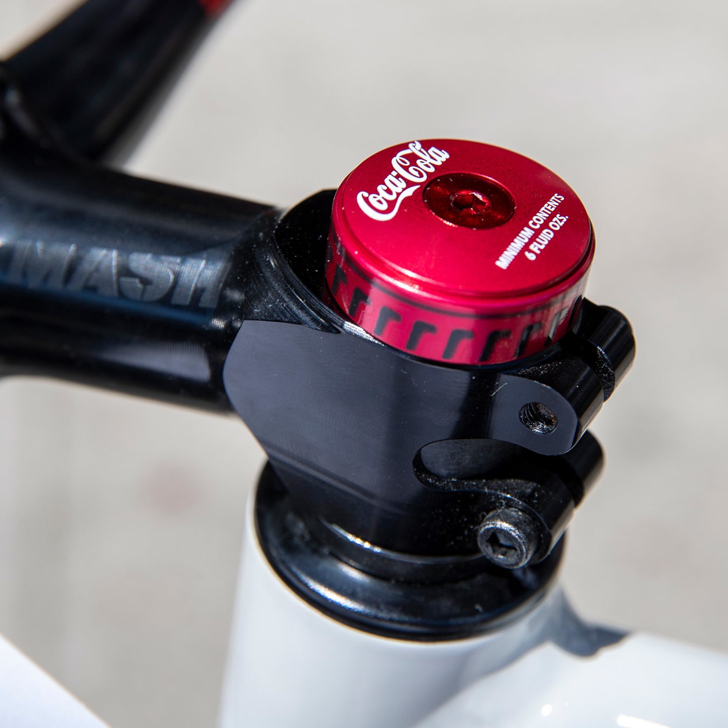 MASH Bonk Bottle Cap Top Cap + 10mm Spacer Red Anodized