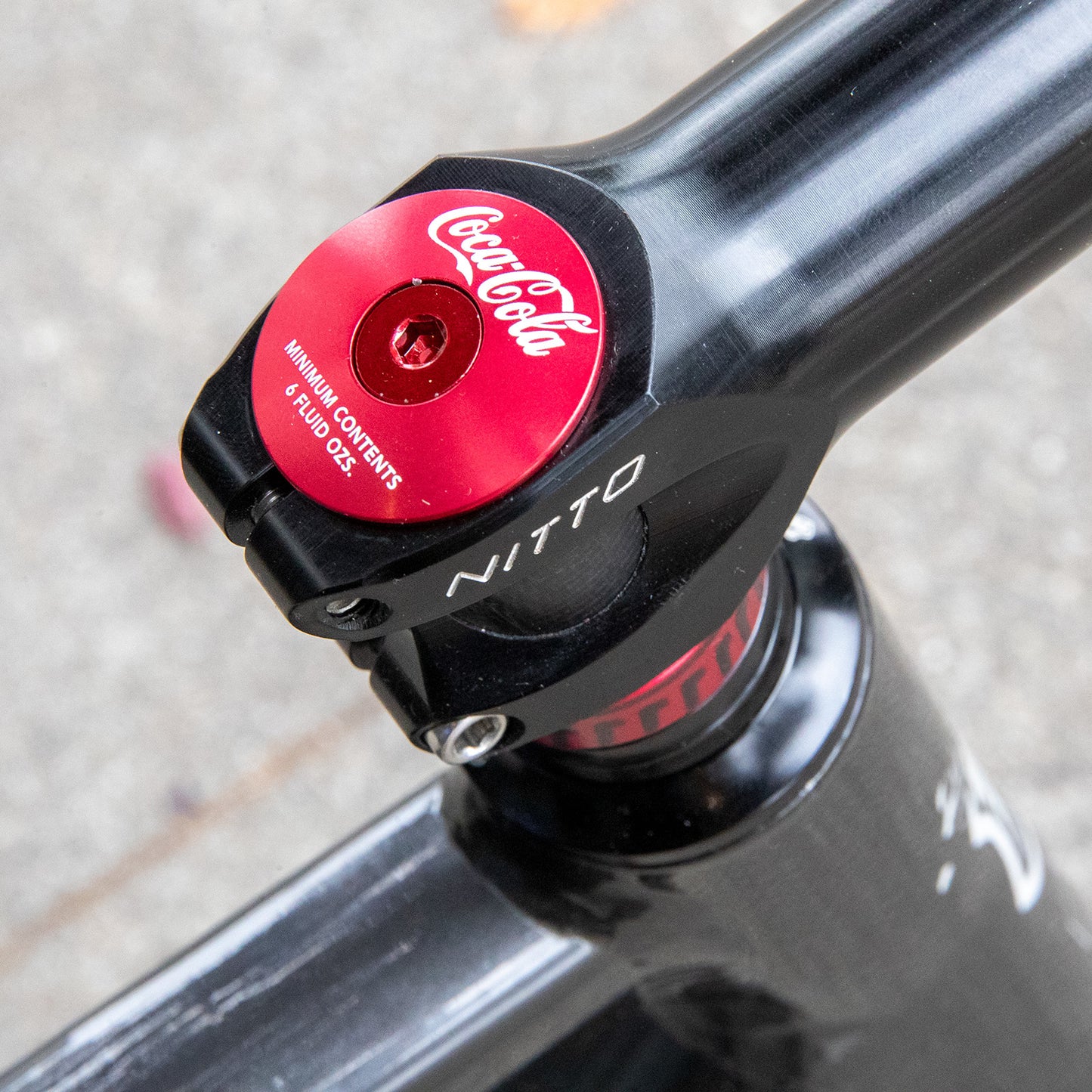 MASH Bonk Bottle Cap Top Cap + 10mm Spacer Red Anodized