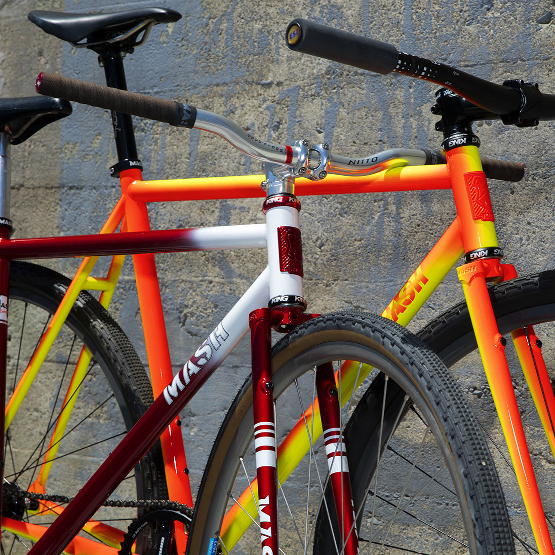 MASH Steel Frameset Neon Orange/Yellow Fade