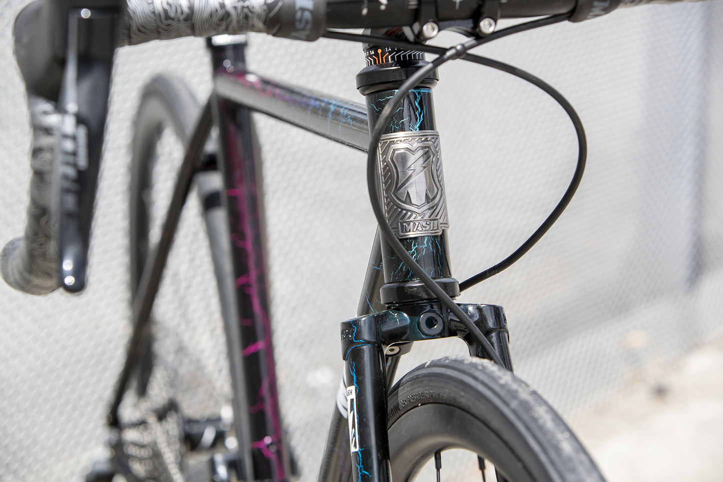 MASH Steel All-Road Frameset Black Rainbow Crackle