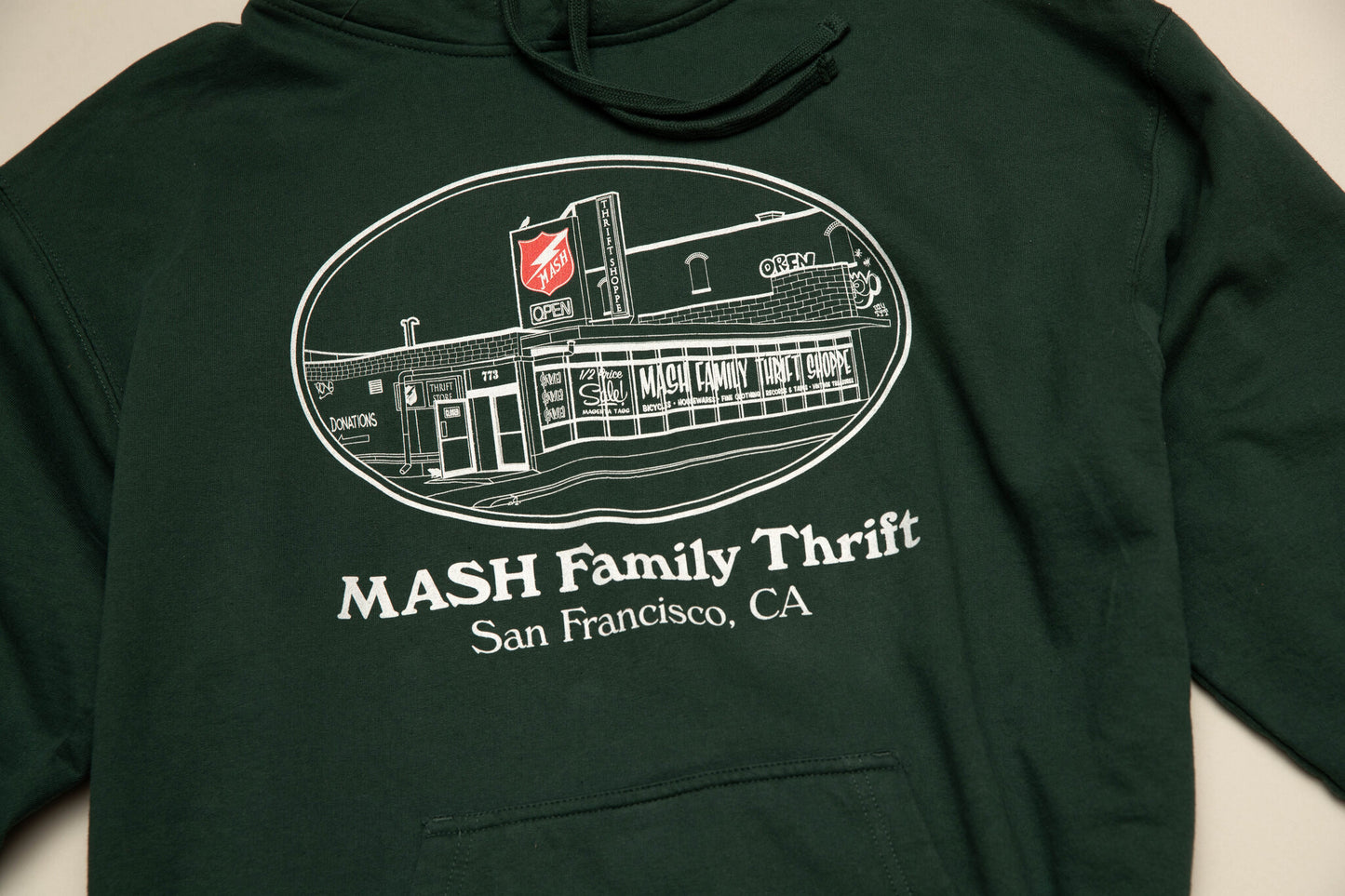 MASH Thrift Hooded Sweatshirt Navy Blue