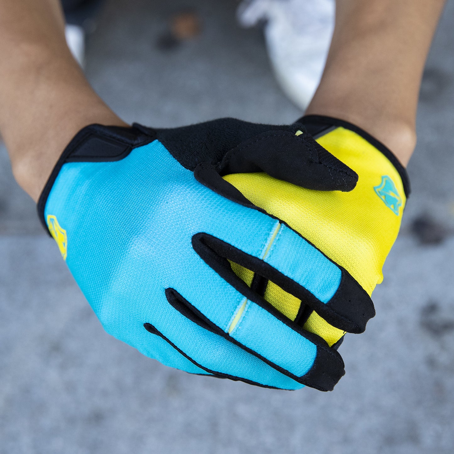 MASH Teal Yellow DND Gloves