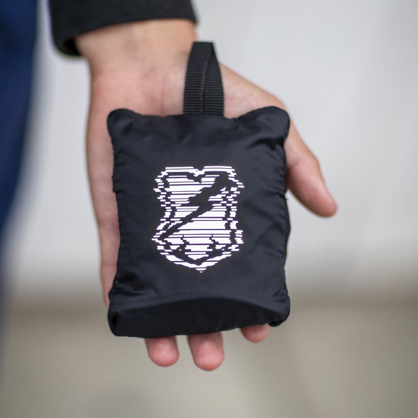 MASH Packable Backpack Black Glitch