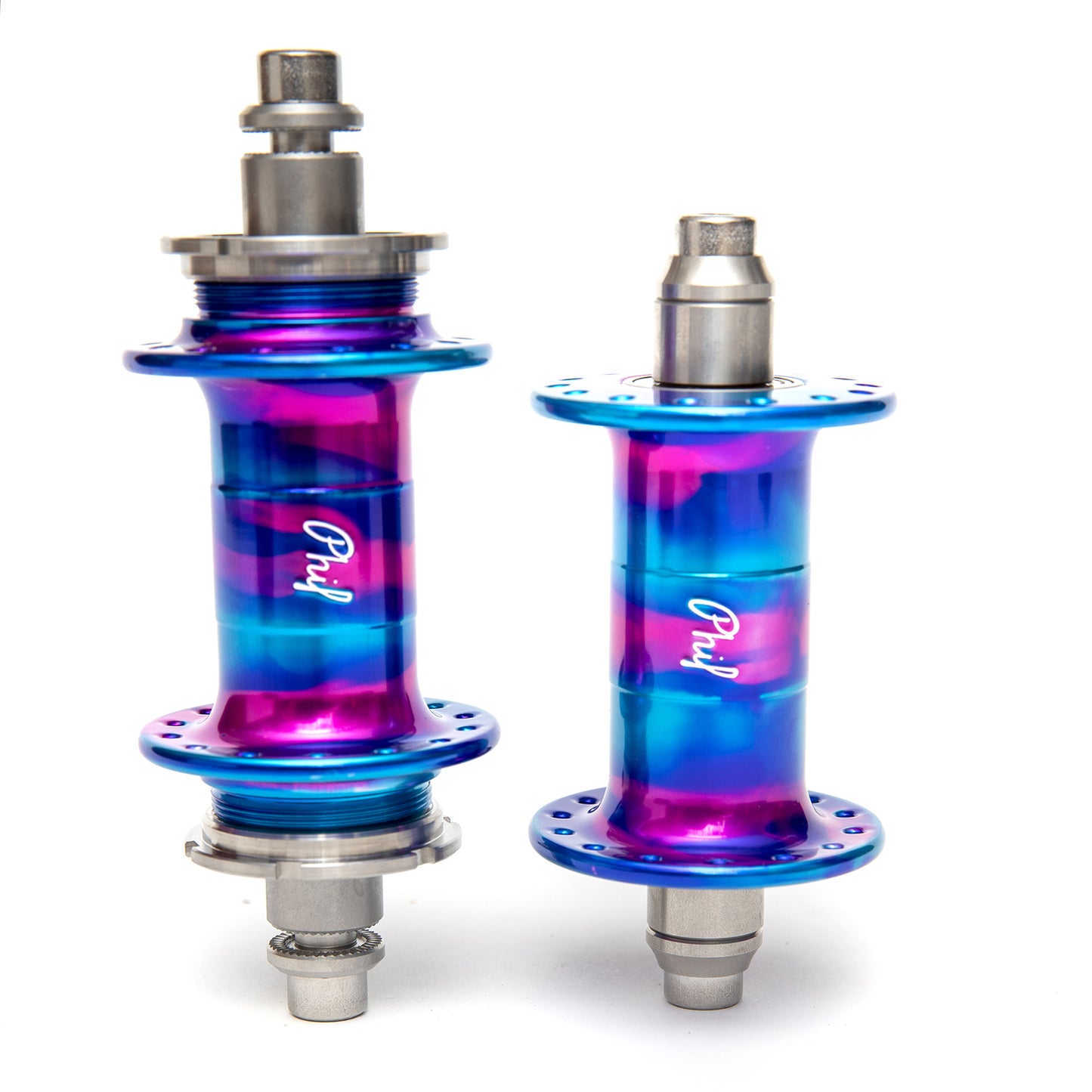 MASH x Phil Wood Fix/Fix Hubset Pink/Purple/Blue 28H