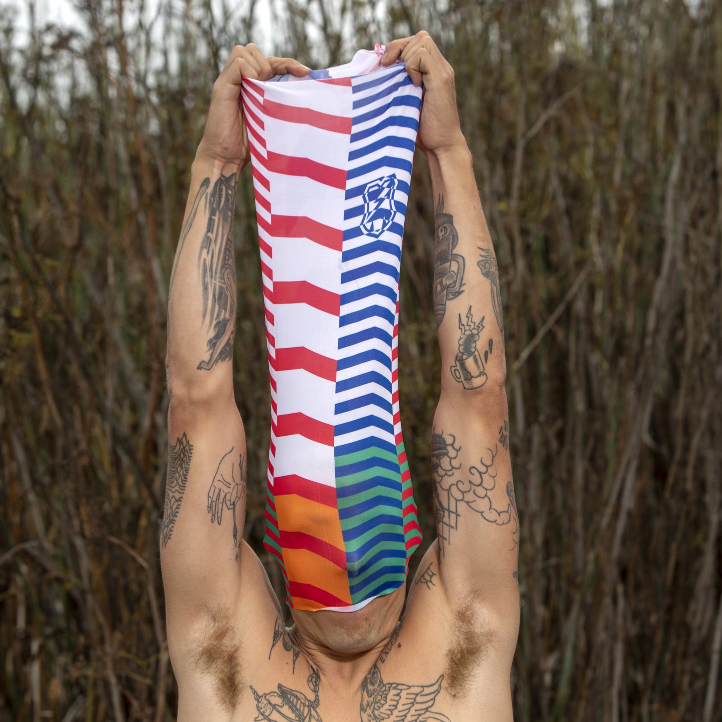 MASH STRIPE NECK GAITER