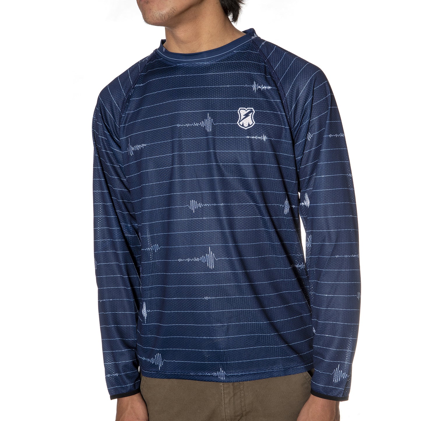 MASH Quake Stripe L/S Jersey Navy