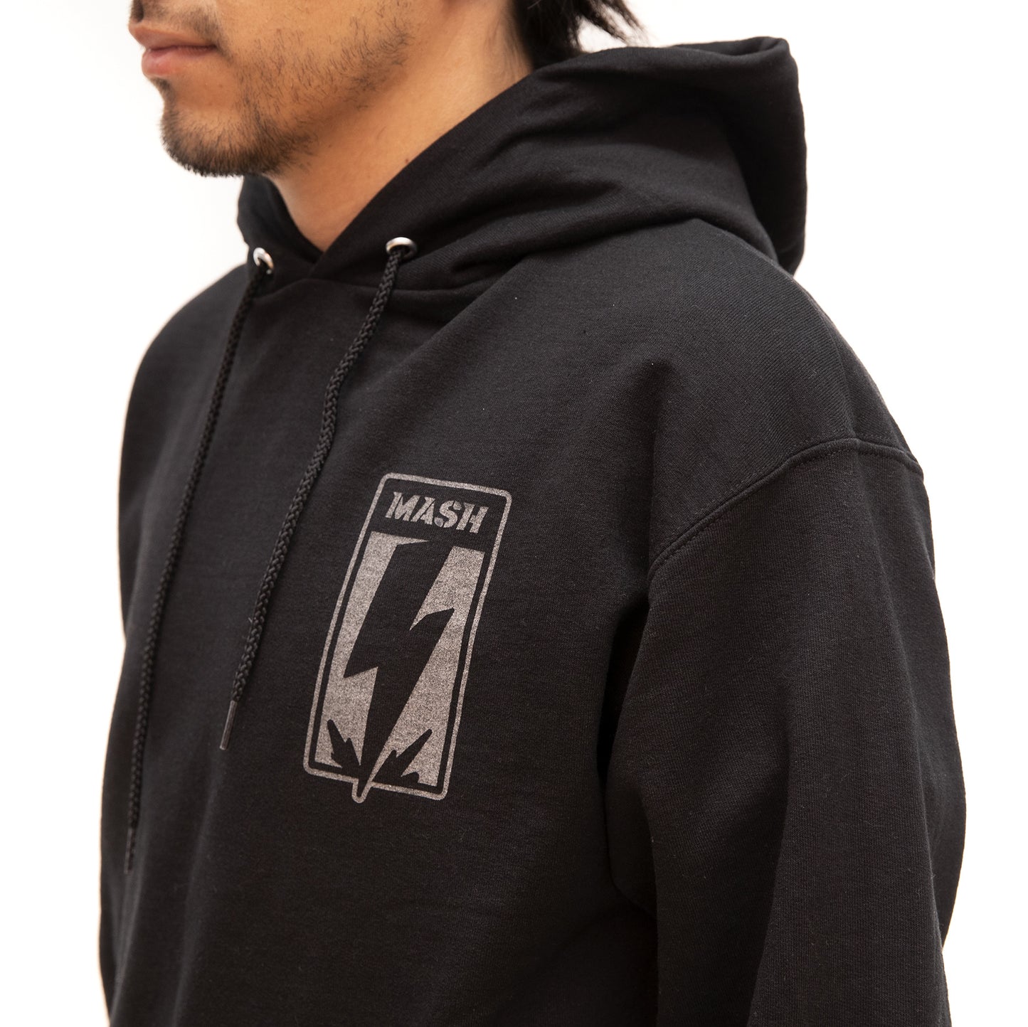 MASH Bolt Hoodie Champion Black with Reflective