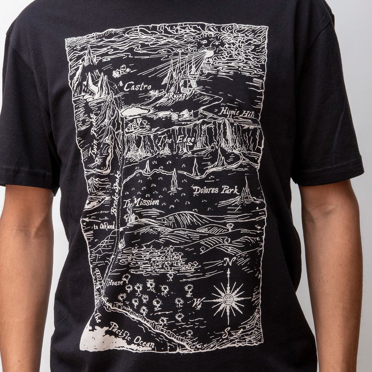 MASH Ruins T-Shirt Black with Bleach