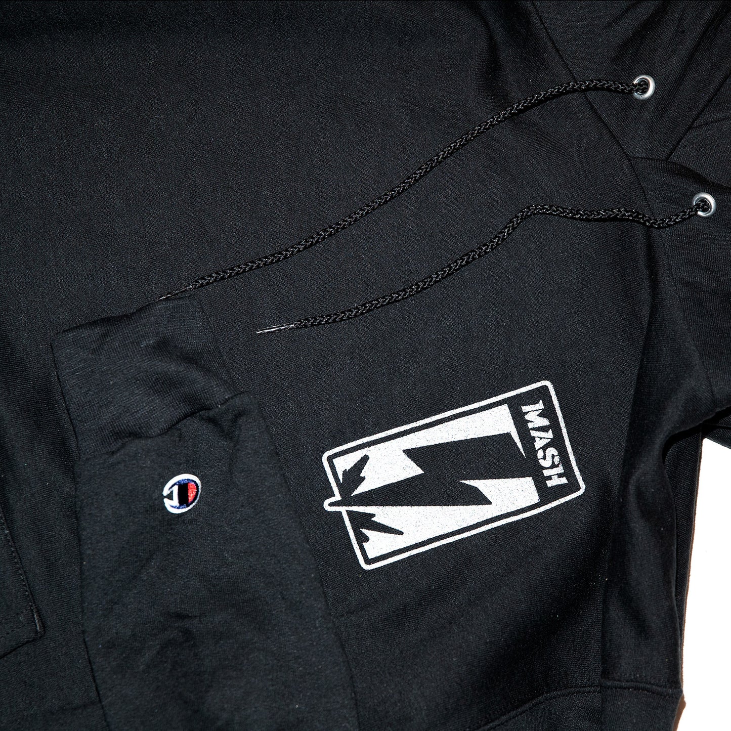 MASH Bolt Hoodie Champion Black with Reflective
