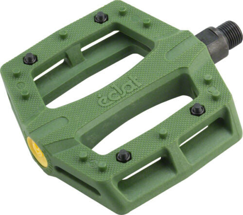 Eclat Contra Pedals - Platform, Composite/Plastic, 9/16", Army Green