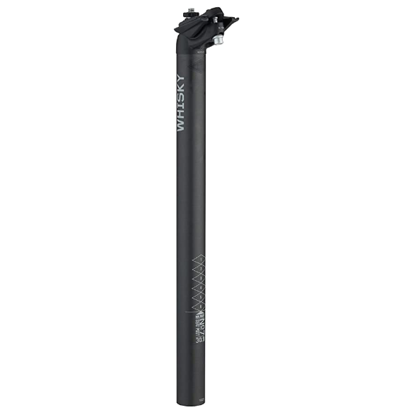 WHISKY No.7 Alloy Seatpost - 27.2 x 400mm, 18mm Offset, Matte Black