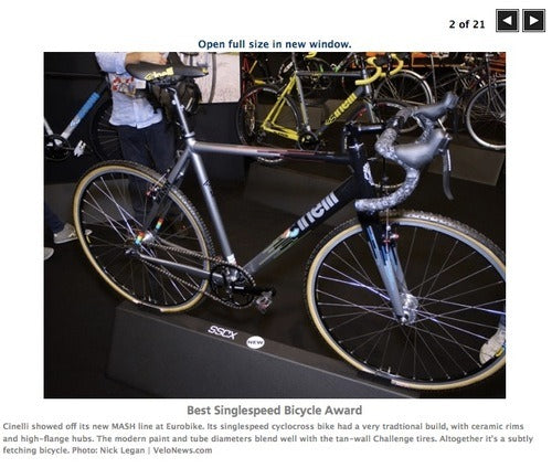 VELO NEWS VOTED BEST SINGLE SPEED AT EUROBIKE!