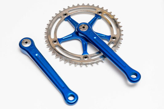 Campagnolo Strada 170 Crank Arms Blue + Campagnolo 45T Polished Chainring