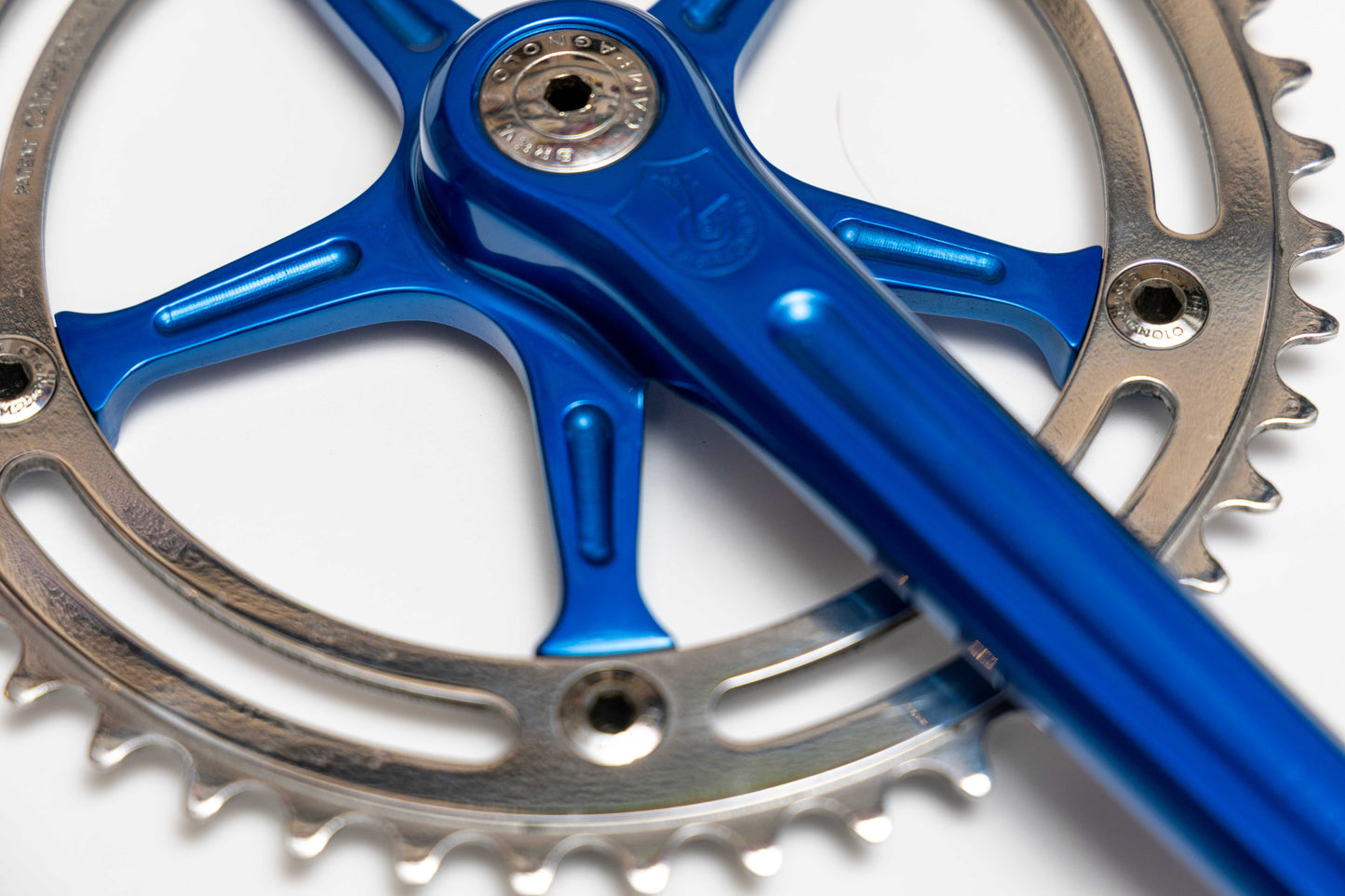 Campagnolo Strada 170 Crank Arms Blue + Campagnolo 45T Polished Chainring