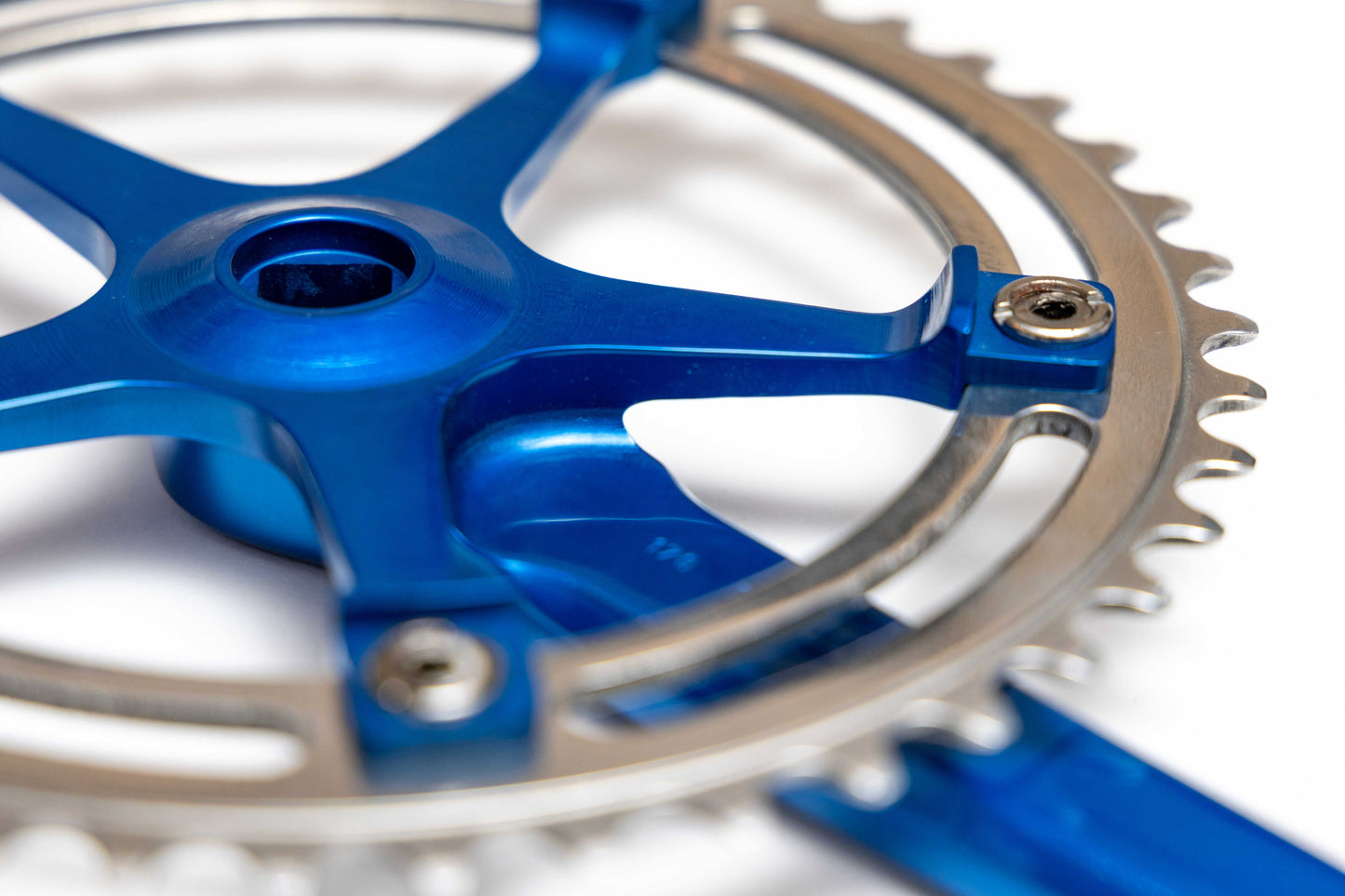 Campagnolo Strada 170 Crank Arms Blue + Campagnolo 45T Polished Chainring