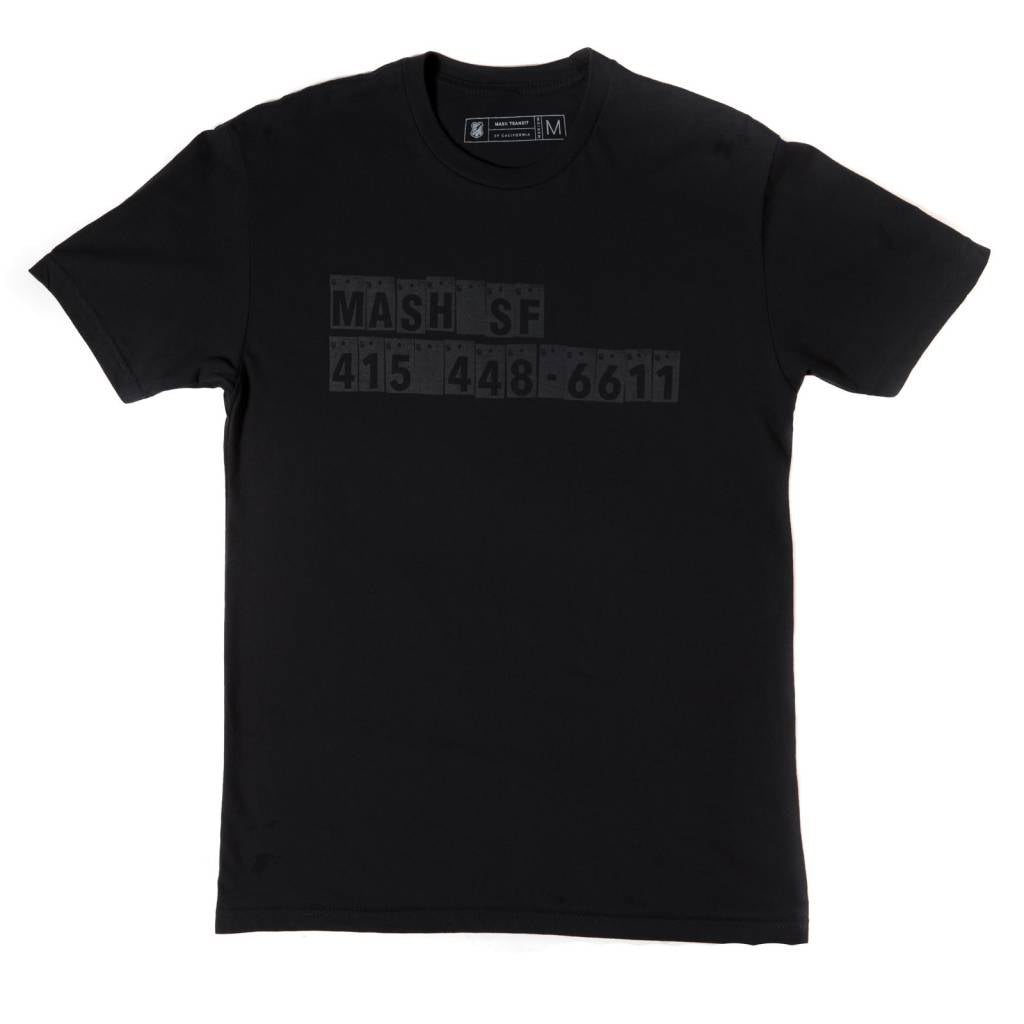 MASH 867-5309 T-Shirt Reflective Black