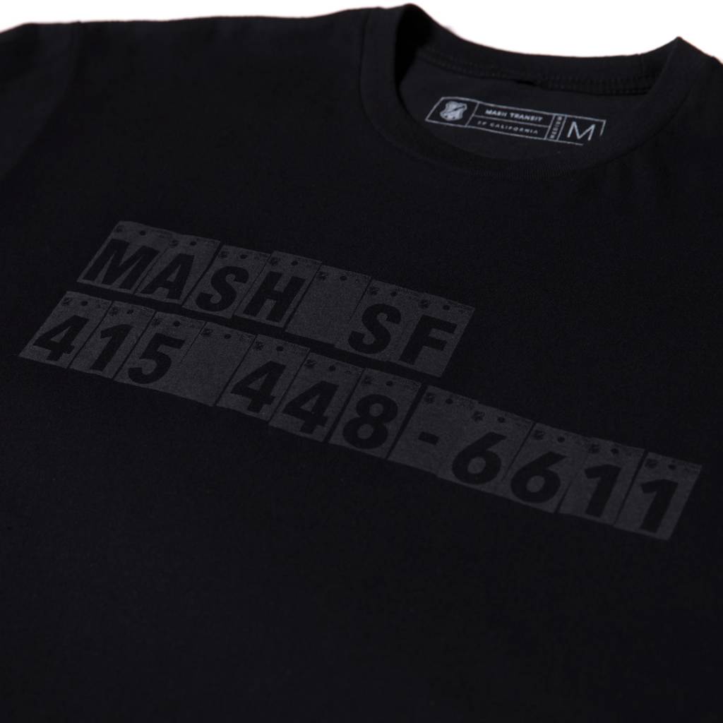 MASH 867-5309 T-Shirt Reflective Black