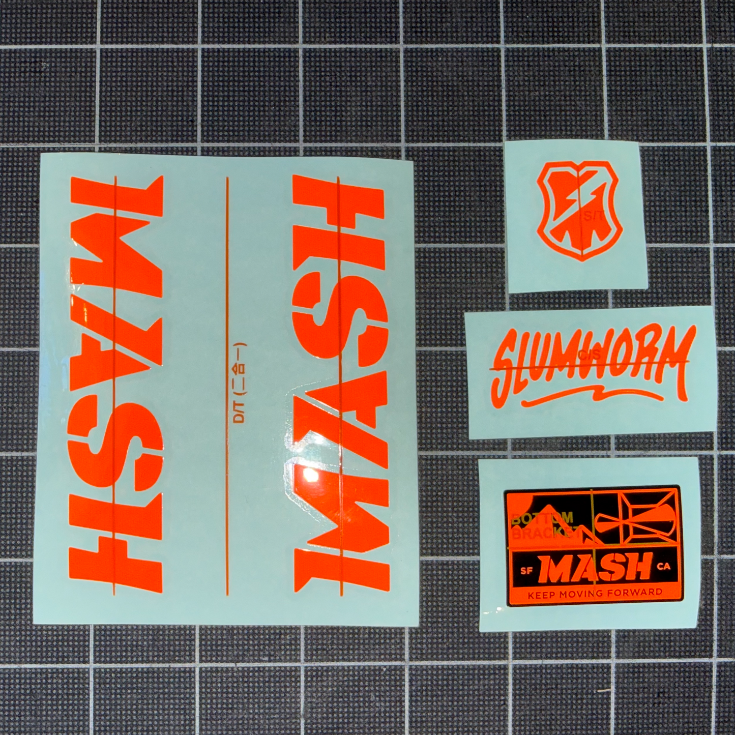 Reyes Frameset Sticker Pack Neon Orange