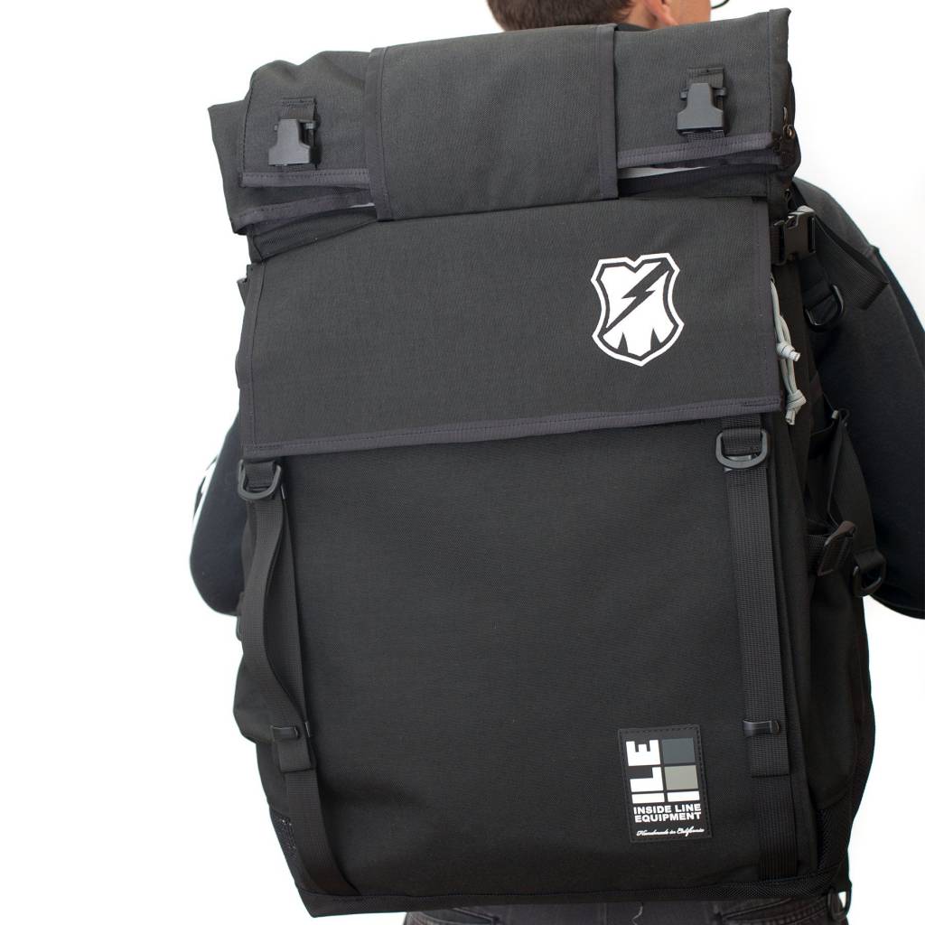 ILE X MASH XL Roll Top Backpack Black