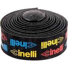 Cinelli Logo Velvet handlebar tape - black/multi color