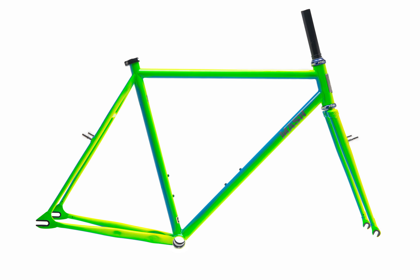 MASH Steel Frameset Neon Blue/Green Fade