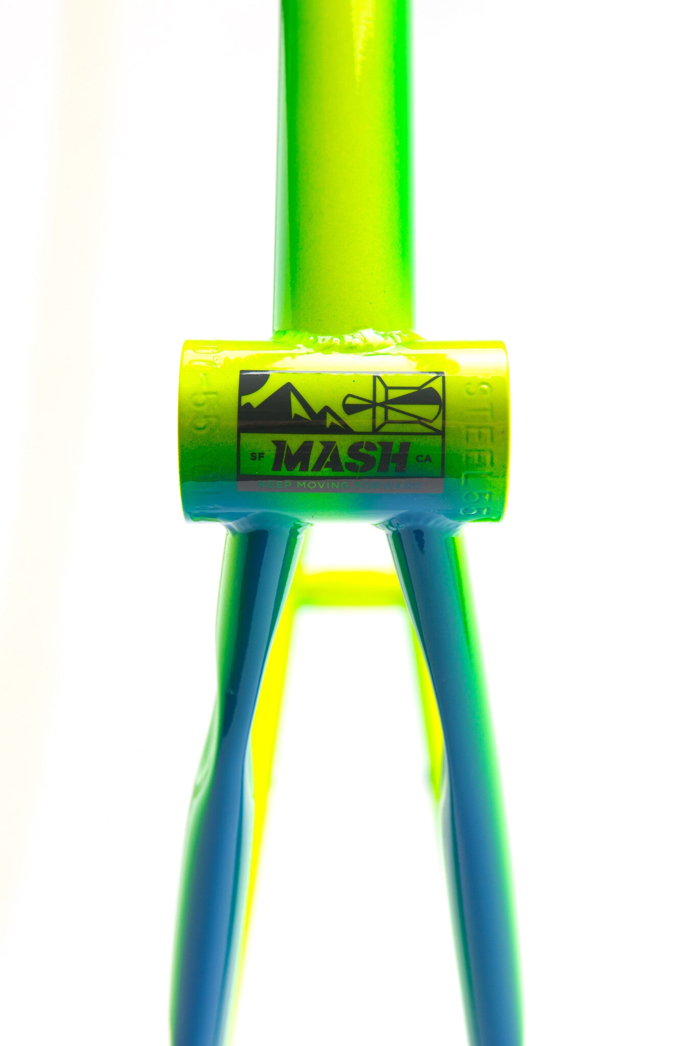 MASH Steel Frameset Neon Blue/Green Fade