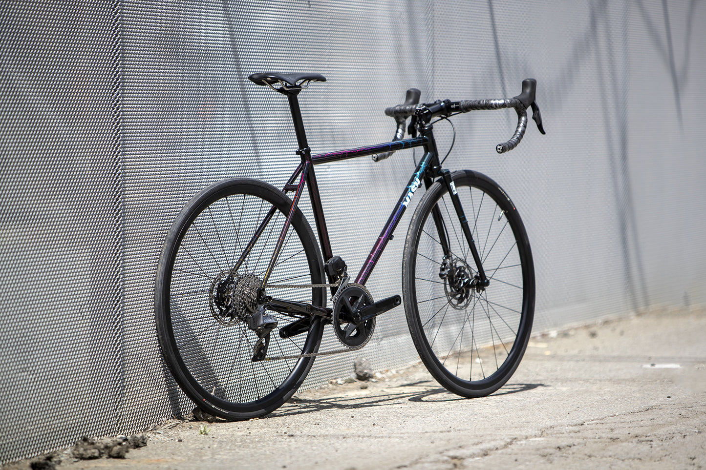 MASH Steel All-Road Frameset Black Rainbow Crackle