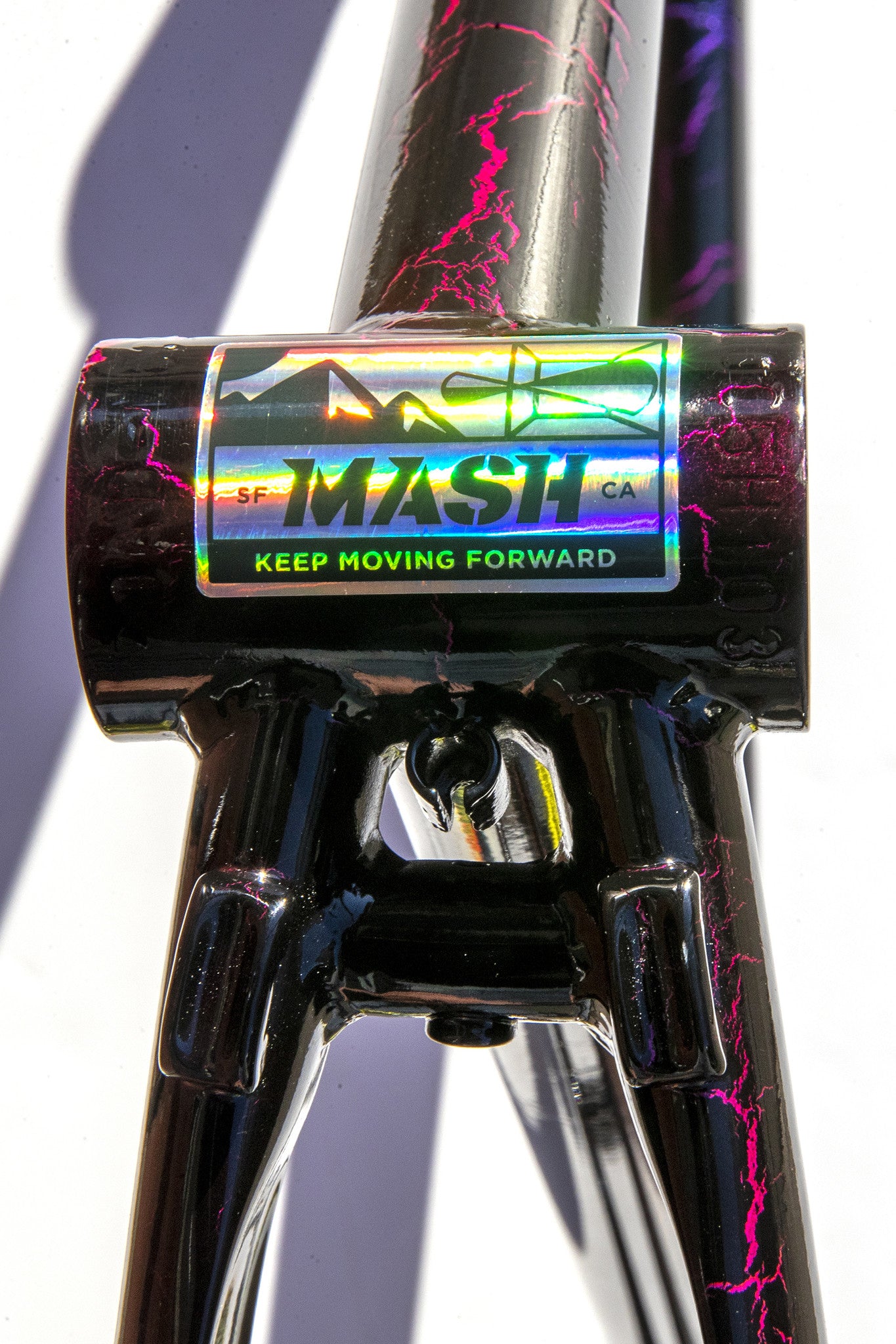 MASH Steel All-Road Frameset Black Rainbow Crackle