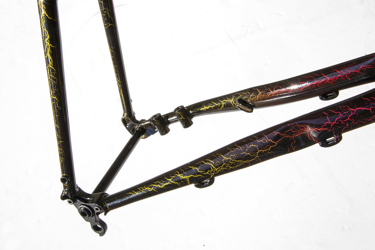 MASH Steel All-Road Frameset Black Rainbow Crackle