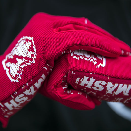 MASH GLITCH GLOVES Red