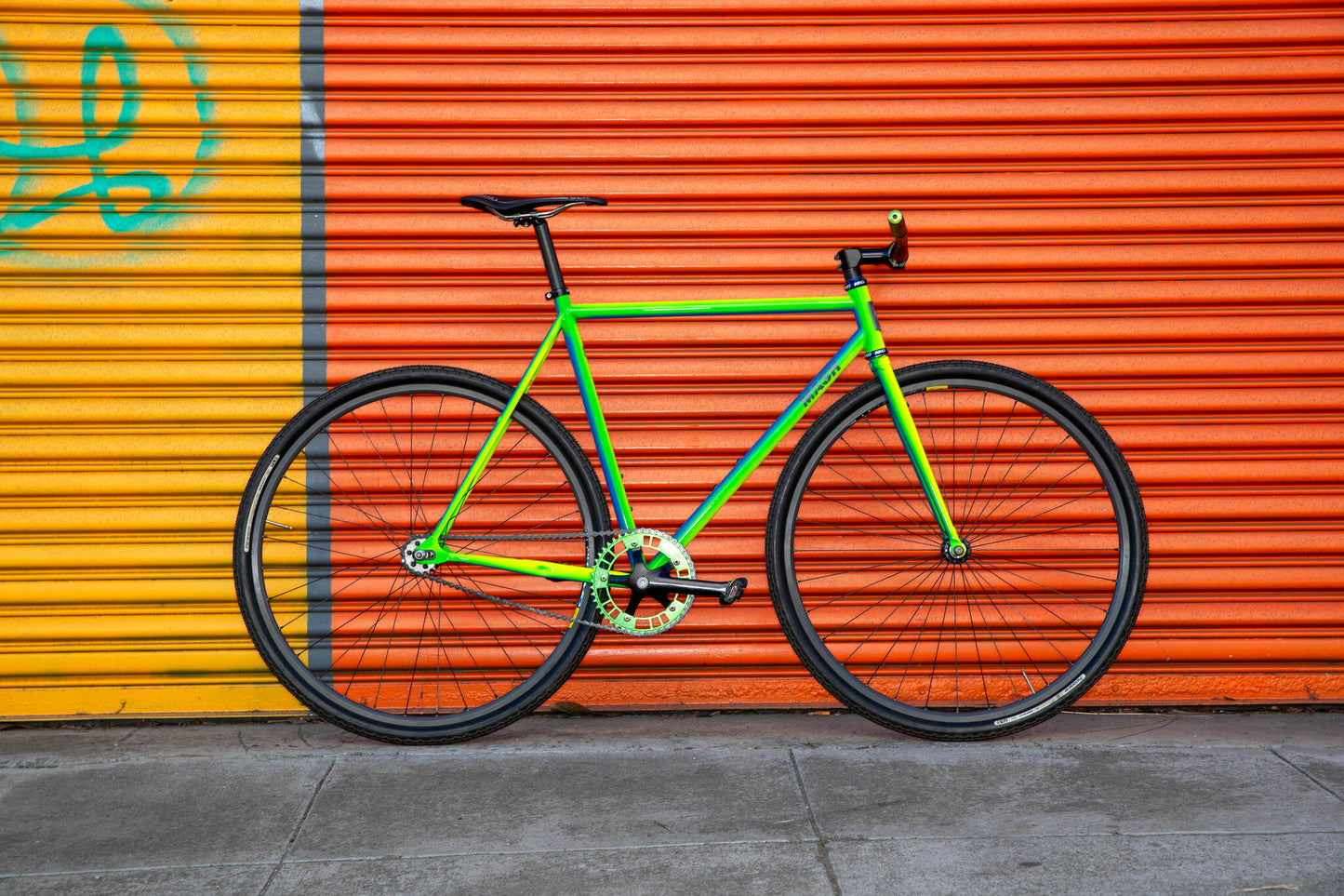 MASH Steel Frameset Neon Blue/Green Fade