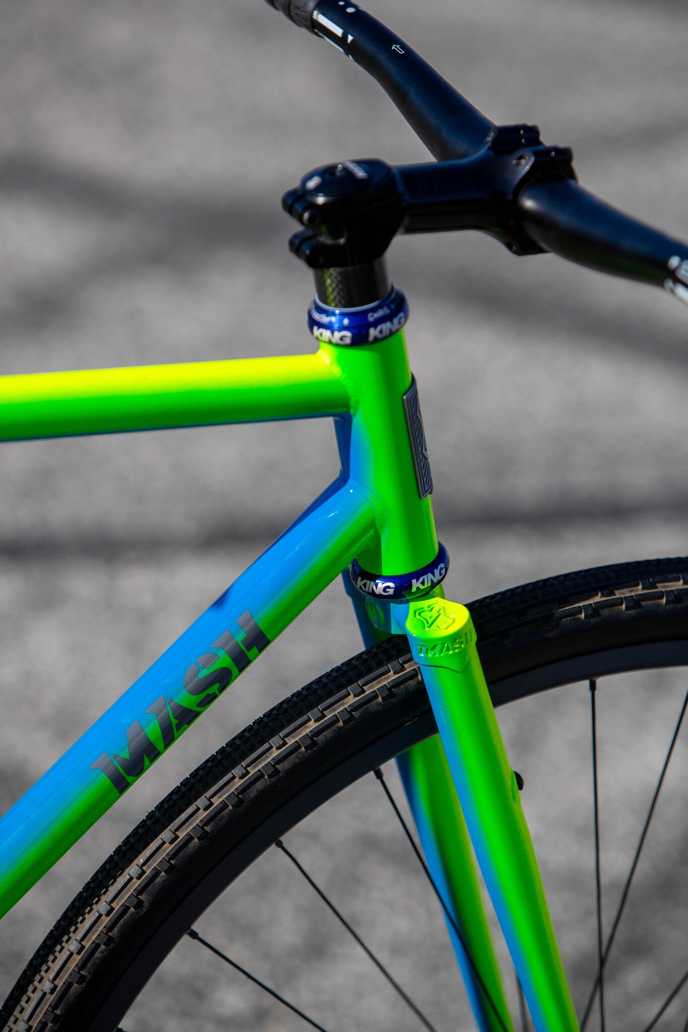 MASH Steel Frameset Neon Blue/Green Fade