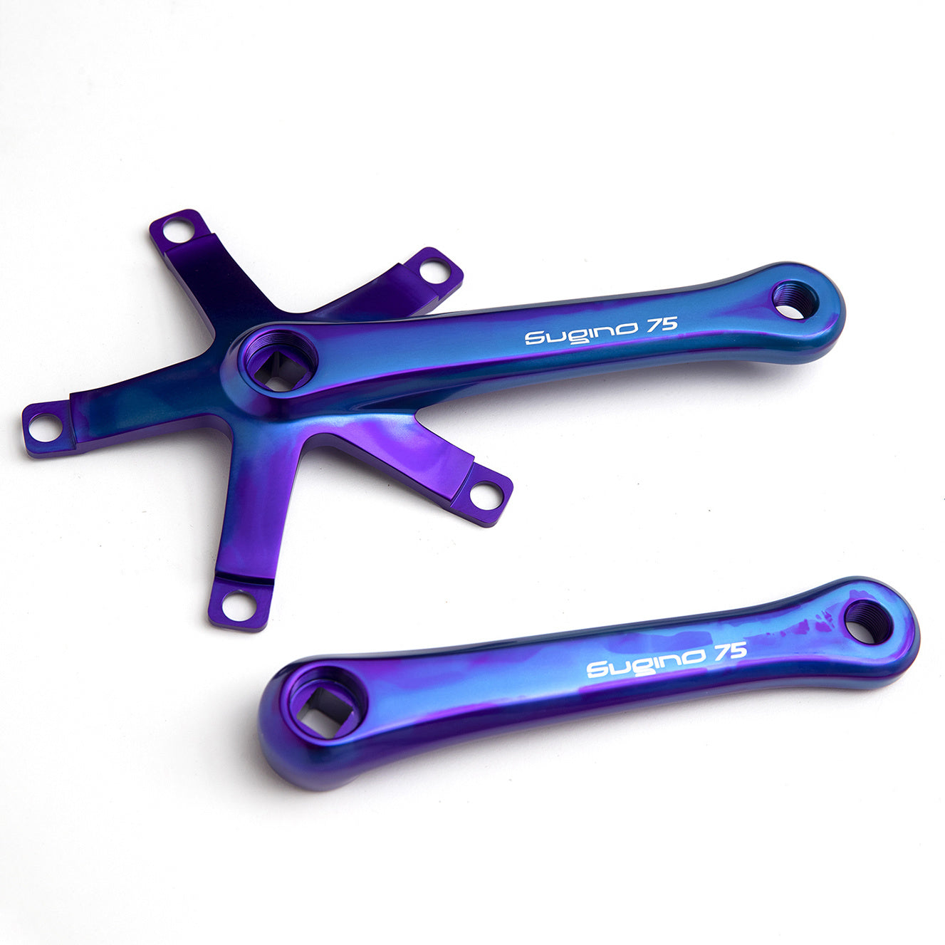 MASH X Sugino 75 Purple/Blue Crank Arms 165
