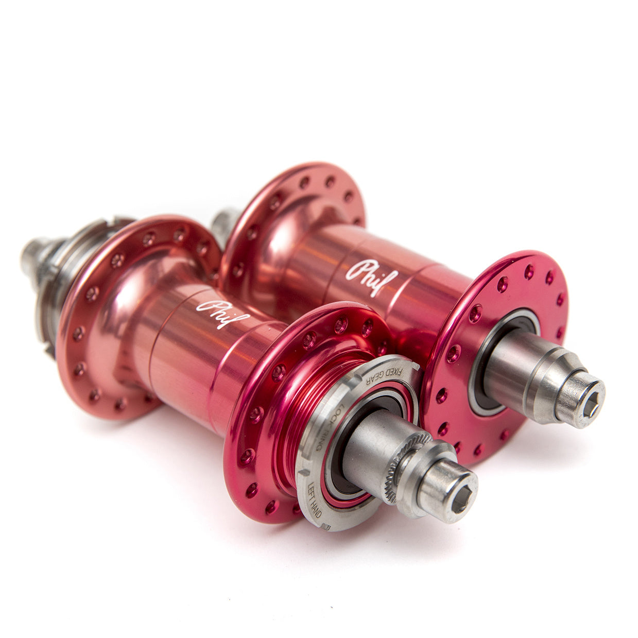 MASH Phil Rose Fade L/F 28H Fix/Fix Hub Pair
