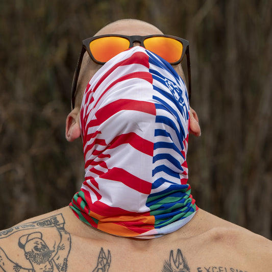 MASH STRIPE NECK GAITER