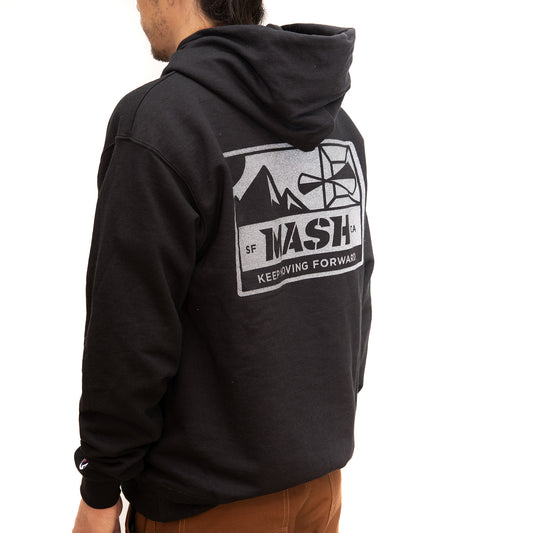 MASH Bolt Hoodie Champion Black with Reflective