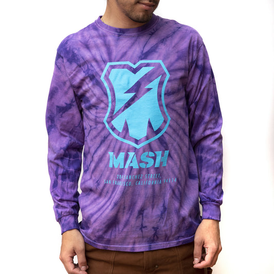 MASH Shop Long Sleeve Purple Spider Dyed
