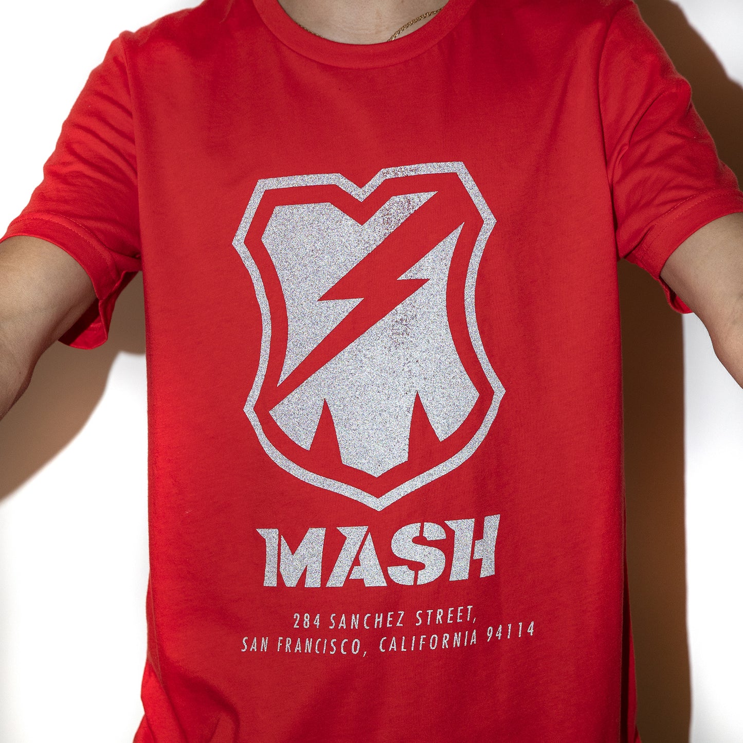 MASH Shop T-Shirt Bright Poppy with Reflective