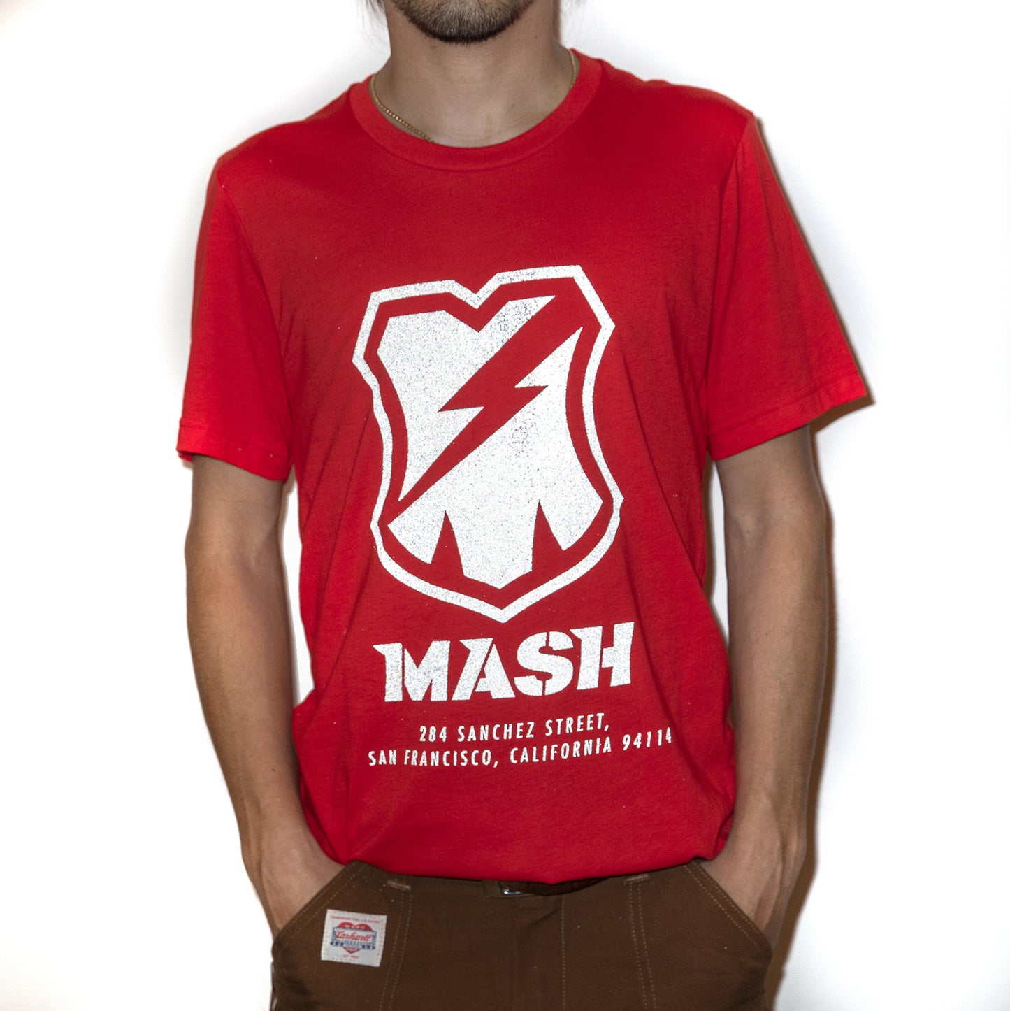 MASH Shop T-Shirt Bright Poppy with Reflective